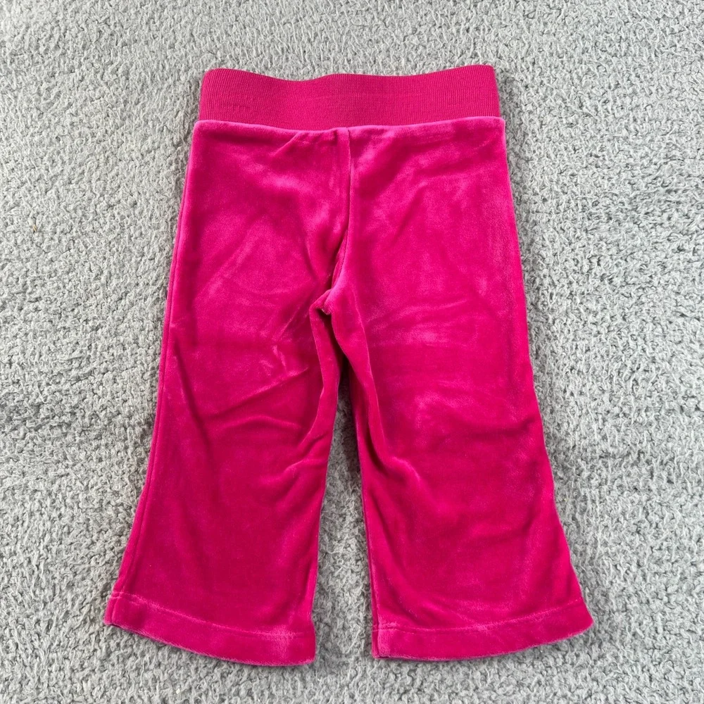 Ralph Lauren Tracksuit Girls 12M Pink Velour Zip Hoodie and Pants Set Vintage